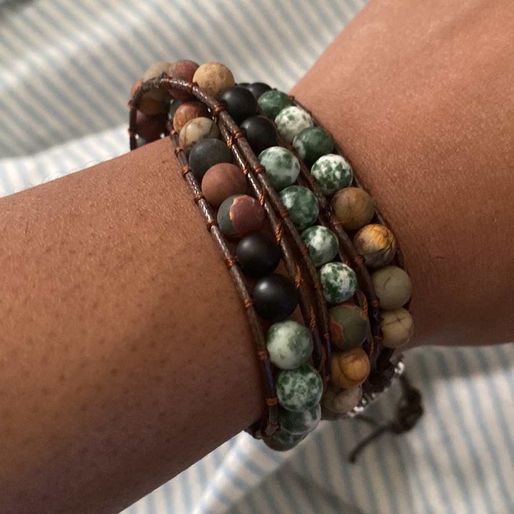 Beautiful handmade Leather wrap bracelet - Picture 3 of 3